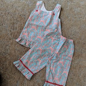 Eiffel Tower 2 Piece Outfit Paris Pant Blouse